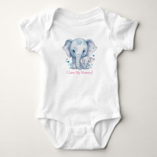 Super Schattige Mama en Baby Olifanten Romper