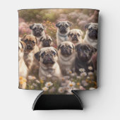 Super Schattige Pug Dogs Cosy Blikjeskoeler (Voorkant)