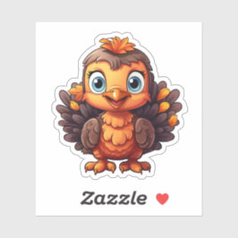 Super Schattige Turkije Geweldige Thanksgiving Die Sticker