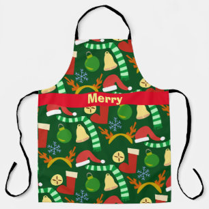 Super Schattige vakantiepatroon Fun Christmas Art Schort