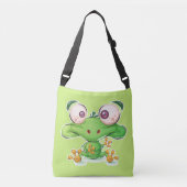 Super Schattigee Froggie Illustration Crossbody Tas (Voorkant)