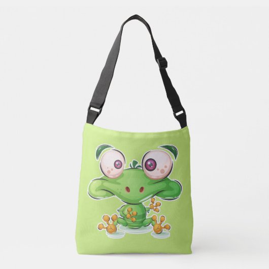 Super Schattigee Froggie Illustration Crossbody Tas (Voorkant)