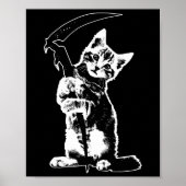 Super Schattigee Grim Reaper Cat Death Cat Funny G Poster (Voorkant)