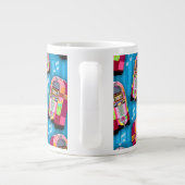Super Schattigee Jukebox Time Fun Pattern Art Extra Grote Mok (Achterkant)