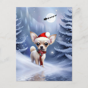 Super Schattigee Kerst Chihuahua Puppy Feestdagenkaart
