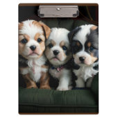 Super Schattigee Puppies op de bank 2 Klembord (Voorkant)