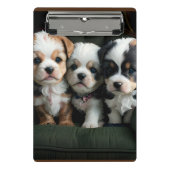 Super Schattigee Puppies op de bank 2 Mini Klembord (Voorkant)