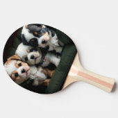 Super Schattigee Puppies op de bank 2 Tafeltennisbatje (Zijkant)