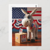 Super Schattigee Schattige ezel stemming Briefkaart (Voorkant / Achterkant)