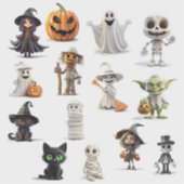 Super Schattigee Spooky Halloween Sticker (Voorkant)