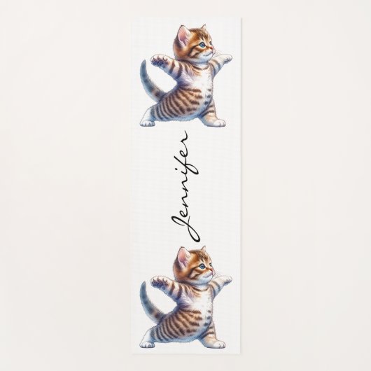 Super Schattigee Tabby Cat Yoga Mat (Voorkant)