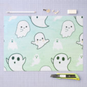 Super Schattigee witte geesten lichtgroene hallowe Tissuepapier (Craft)