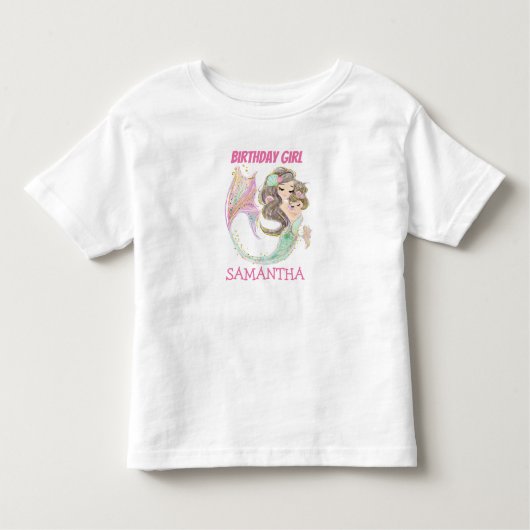 Super Schattigee zeemeermin Kinder Shirts (Voorkant)