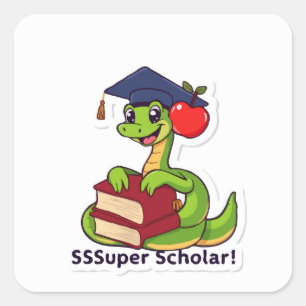 Super Scholar Snake Sticker - Een wijze en Wriggli