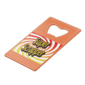 "Super Scrapper" Kredietkaart Flessenopener (Voorkant Gekanteld)