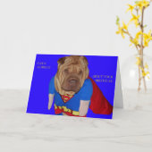 Super Shar Pei Kaart (Gele Bloem)