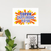 Super Shuffleboard Player Poster (Thuiskantoor)