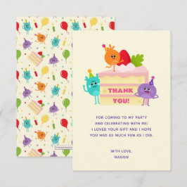 Super Simmerige Bumble Numbs Verjaardagstaart Bedankkaart