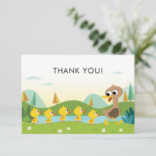 Super Simpel 5 Eendjes Baby Shower Bedankkaart