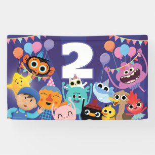 Super Simpele Karakter Feestelijke Verjaardag Spandoek