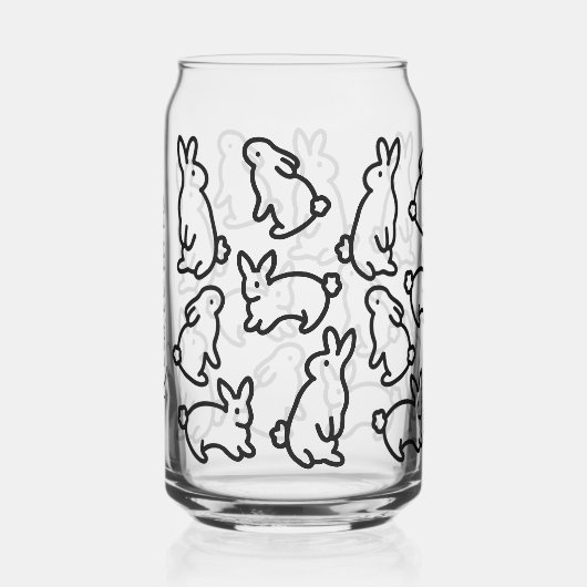Super Simple Bunny Outline Design Drinkware (Gauche)