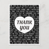 Super Sincere Black en White Hartelijk dank