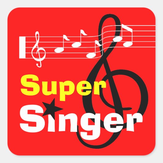 Super Singer School Sticker (Voorkant)