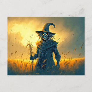 Super Sinister Scarecrow   Happy Halloween Briefkaart