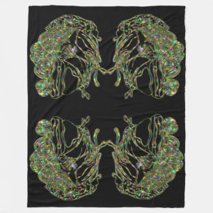 Super Size Neon Frog Fleece Deken