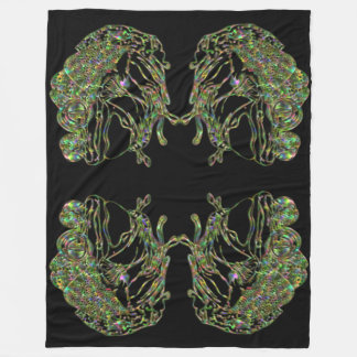 Super Size Neon Frog Fleece Deken