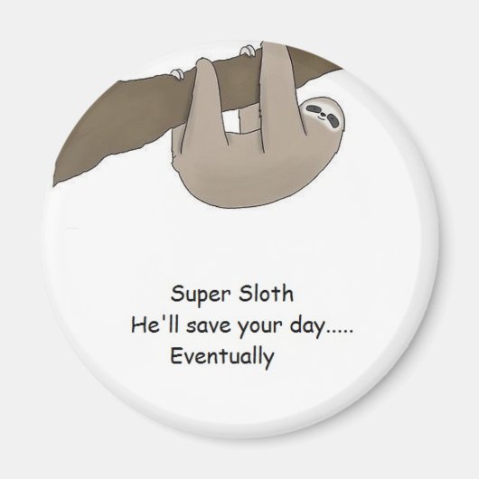 Super Sloth Hero Magneet (Voorkant)