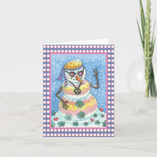 SUPER SNOWMAN PEACE NOËL CARTE DE RECONNAISSANCE B