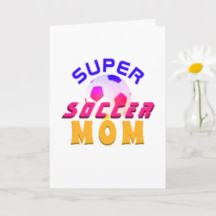 Super Soccer Mam Football Sporty Moederdag Kaart