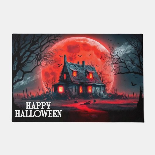 Super Spooky Halloween Haunted House Deurmat (Voorkant)