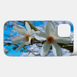 Super Spring Magnolia Blossom - Aangepaste naam iPhone 13 Hoesje