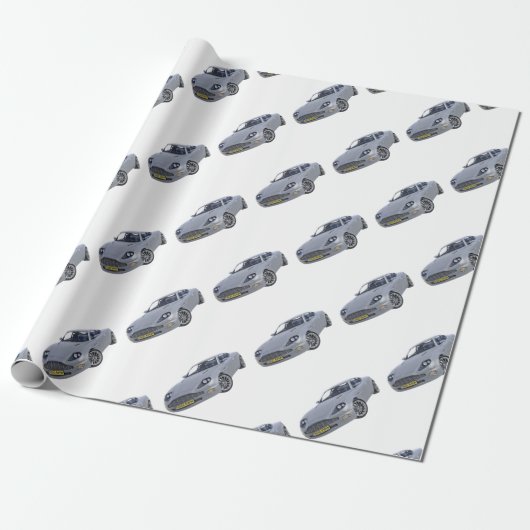 Super Spy-auto in zilver Cadeaupapier (Uitgerold)