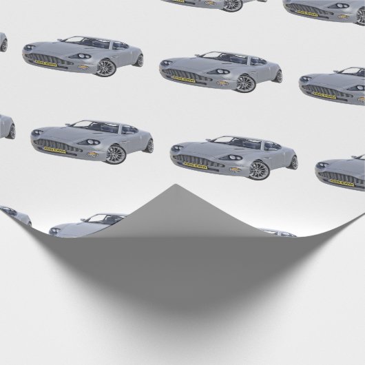 Super Spy-auto in zilver Cadeaupapier (Hoek)