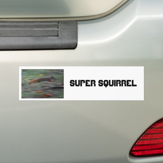 SUPER SQUIRREL!!!! BUMPERSTICKER (Op auto)