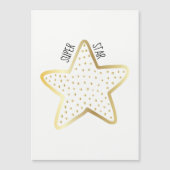 Super Star Félicitations Gold Star Carte magnétiqu (Devant)