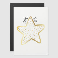 Super Star Gefeliciteerd Gold Star Magnetische Kaa