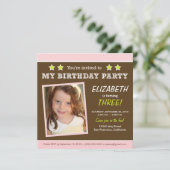 Super Star ! Invitation de la fête d'anniversaire  (Debout devant)