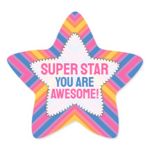Super Star Je Bent Geweldig Ster Sticker