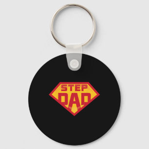 Super Stepdad Funny Hero Step Dad Birthday vaders Sleutelhanger