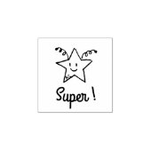 Super ster bug doodle aangepaste leraar beloning s 	rubberstempel (Afrduk)