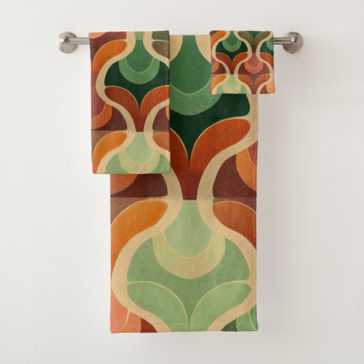 Super-stijl model 60s 70s handdoekset bad handdoek (Insitu)