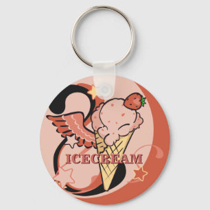 Super Strawberry Ice Cream Sleutelhanger