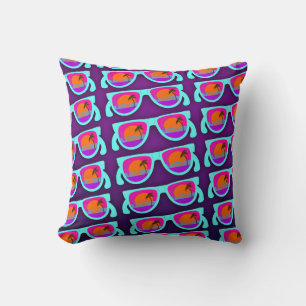 Super Sunset Shades Fun Neon Sunbril Pattern Kussen
