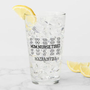Super super moeder, verpleegster, moe glas