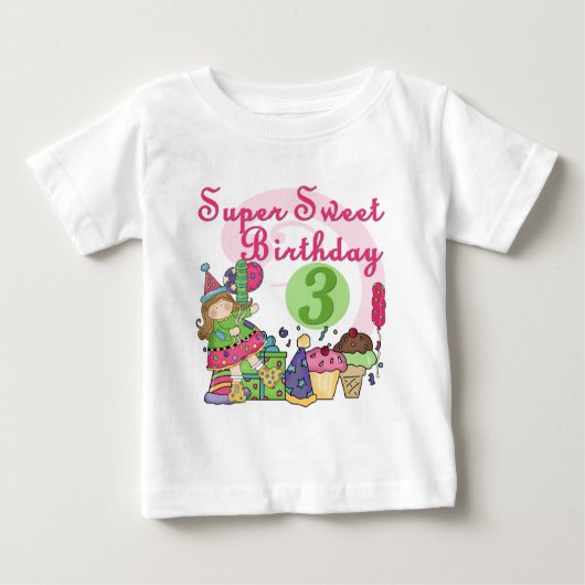 Super Sweet 3ème Anniversaire Tshirts et cadeaux (Devant)