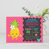 Super Sweet Ananas Invitation d'anniversaire (Debout devant)